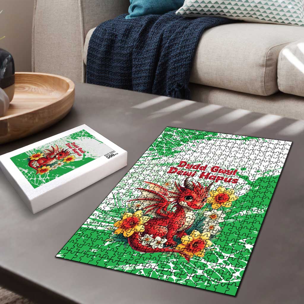 Wales Saint David’s Day Personalized Puzzle Funny Welsh Dragon Daffodil - Wonder Print Shop