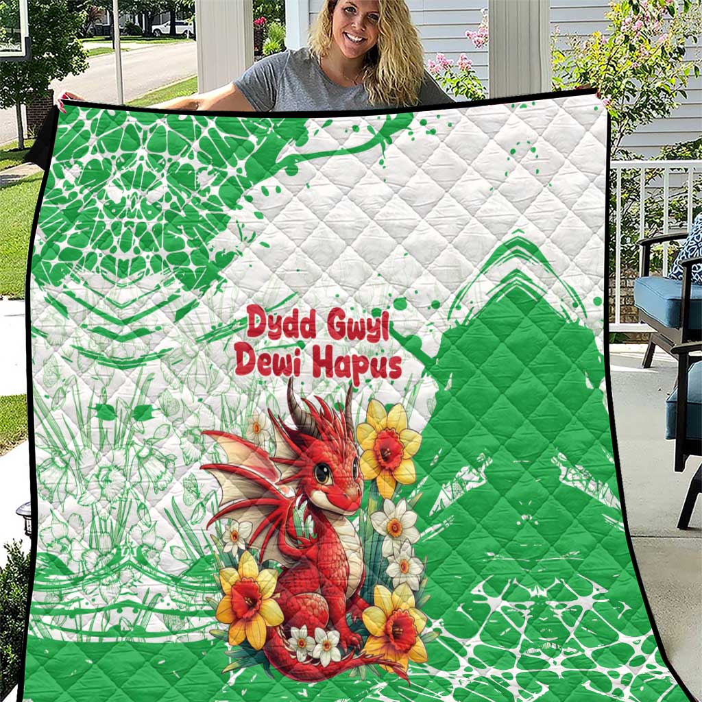 Wales Saint David’s Day Personalized Quilt Funny Welsh Dragon Daffodil - Wonder Print Shop