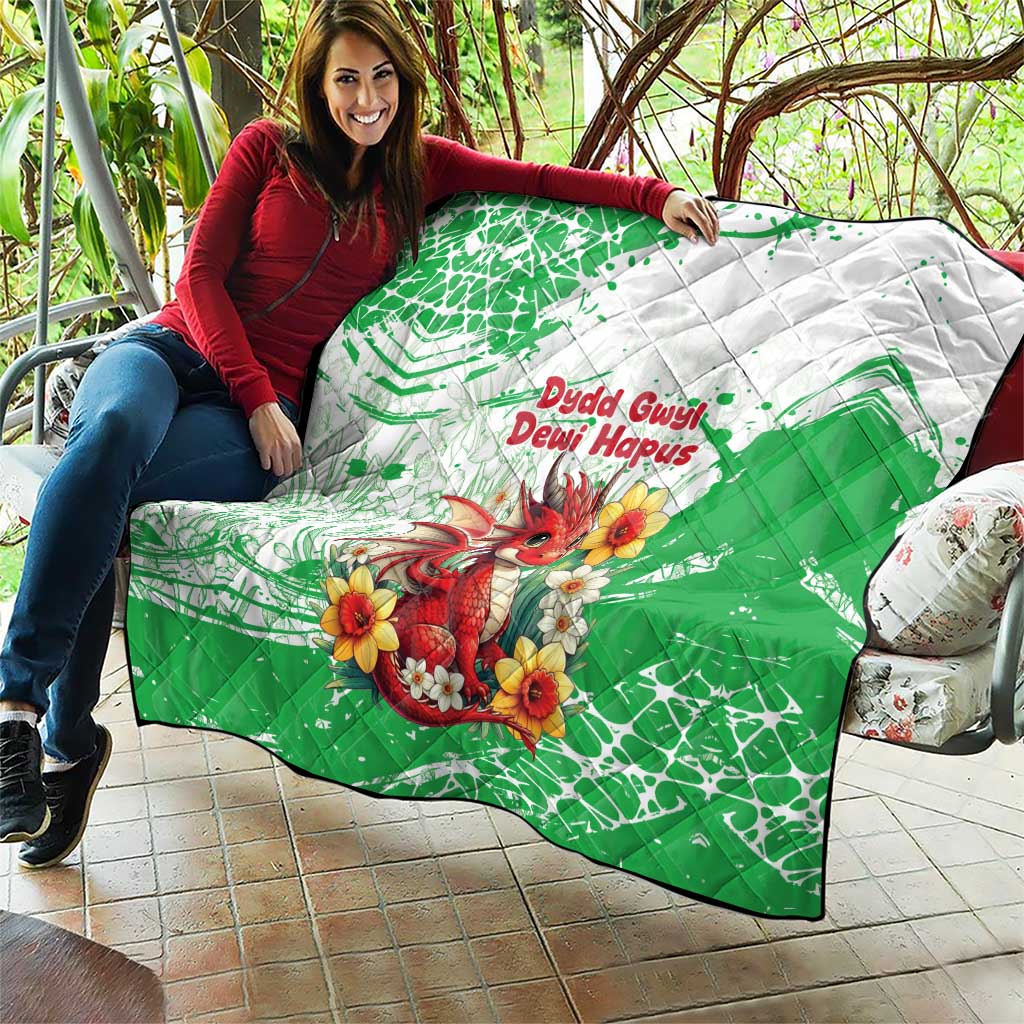 Wales Saint David’s Day Personalized Quilt Funny Welsh Dragon Daffodil - Wonder Print Shop