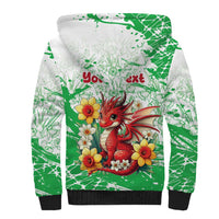 Wales Saint David’s Day Personalized Sherpa Hoodie Funny Welsh Dragon Daffodil - Wonder Print Shop