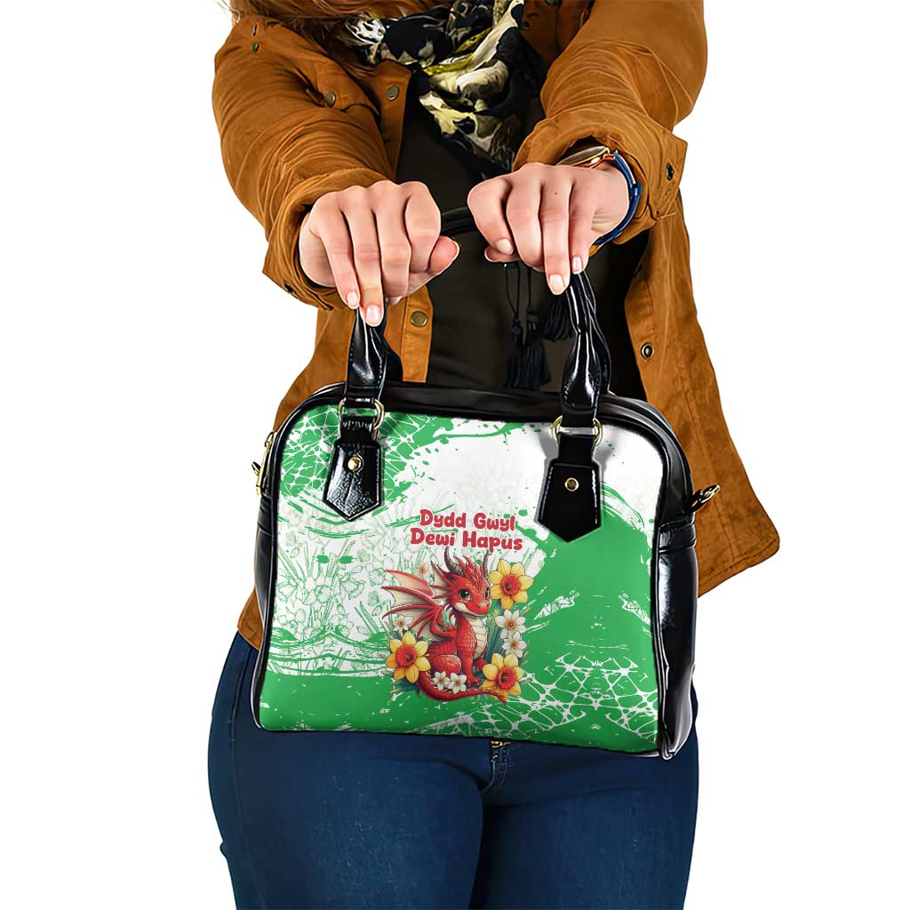 Wales Saint David’s Day Personalized Shoulder Handbag Funny Welsh Dragon Daffodil - Wonder Print Shop