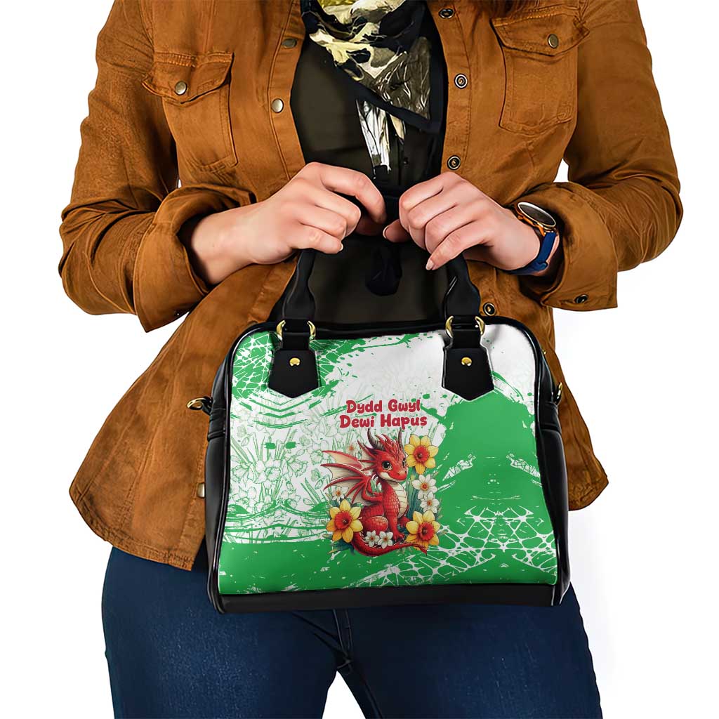 Wales Saint David’s Day Personalized Shoulder Handbag Funny Welsh Dragon Daffodil - Wonder Print Shop