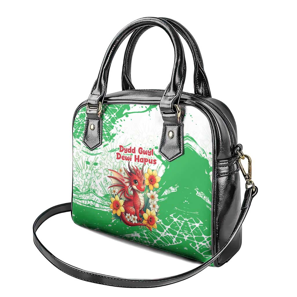 Wales Saint David’s Day Personalized Shoulder Handbag Funny Welsh Dragon Daffodil - Wonder Print Shop