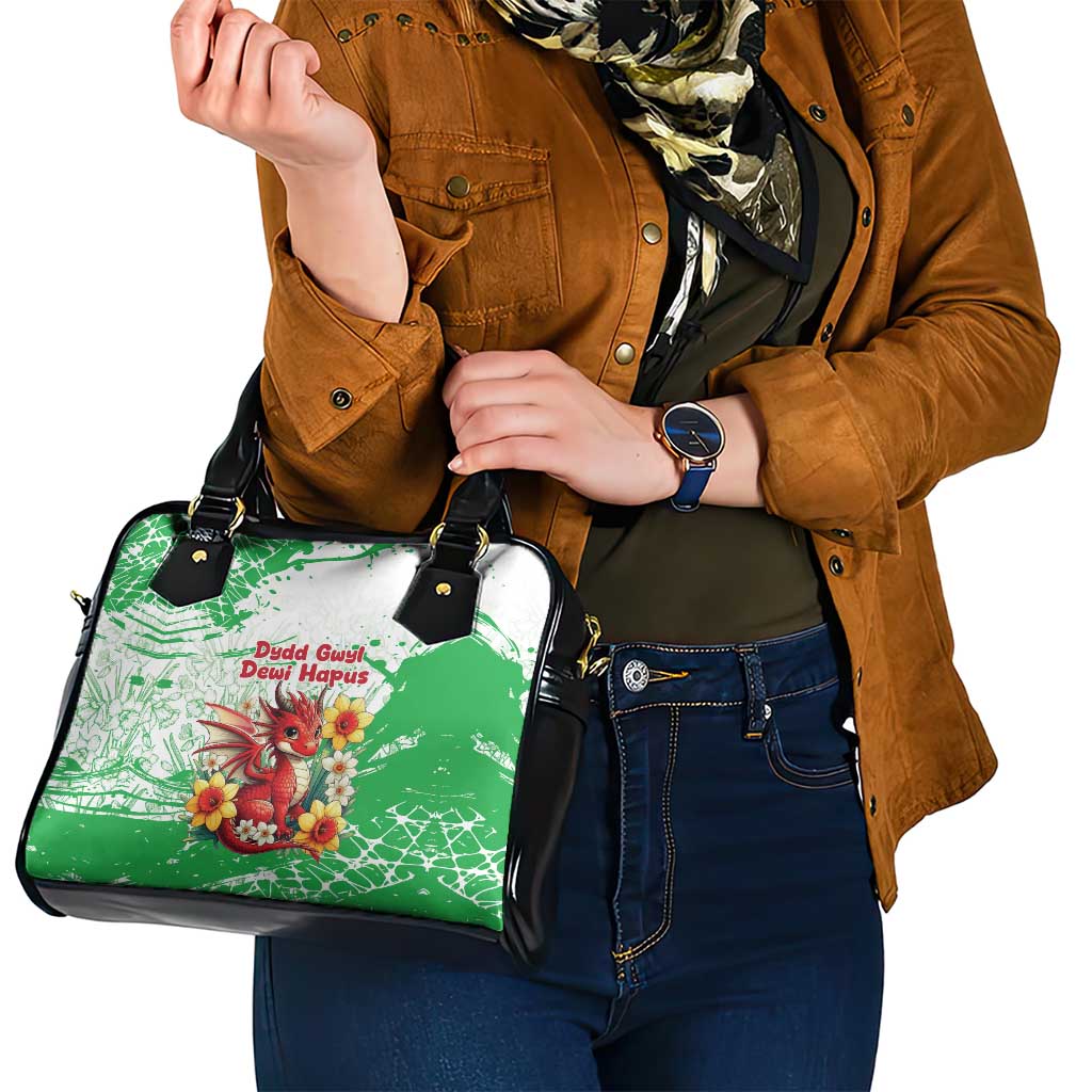 Wales Saint David’s Day Personalized Shoulder Handbag Funny Welsh Dragon Daffodil - Wonder Print Shop