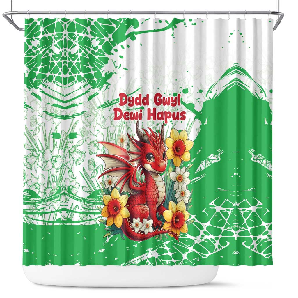 Wales Saint David’s Day Personalized Shower Curtain Funny Welsh Dragon Daffodil - Wonder Print Shop