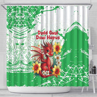 Wales Saint David’s Day Personalized Shower Curtain Funny Welsh Dragon Daffodil - Wonder Print Shop