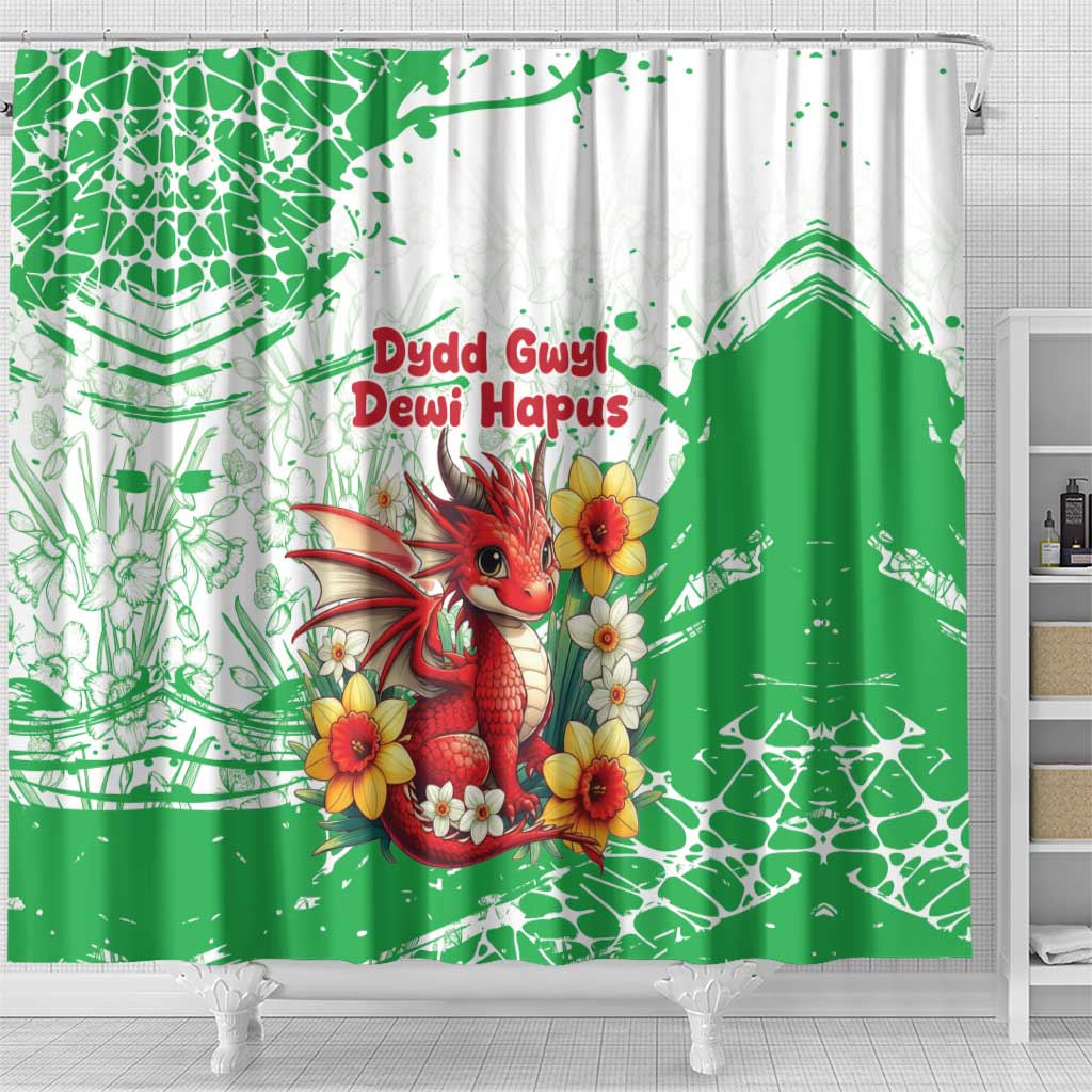 Wales Saint David’s Day Personalized Shower Curtain Funny Welsh Dragon Daffodil - Wonder Print Shop