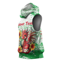 Wales Saint David’s Day Personalized Sleeveless Hoodie Funny Welsh Dragon Daffodil - Wonder Print Shop
