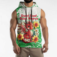 Wales Saint David’s Day Personalized Sleeveless Hoodie Funny Welsh Dragon Daffodil - Wonder Print Shop