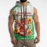 Wales Saint David’s Day Personalized Sleeveless Zip Hoodie Funny Welsh Dragon Daffodil - Wonder Print Shop