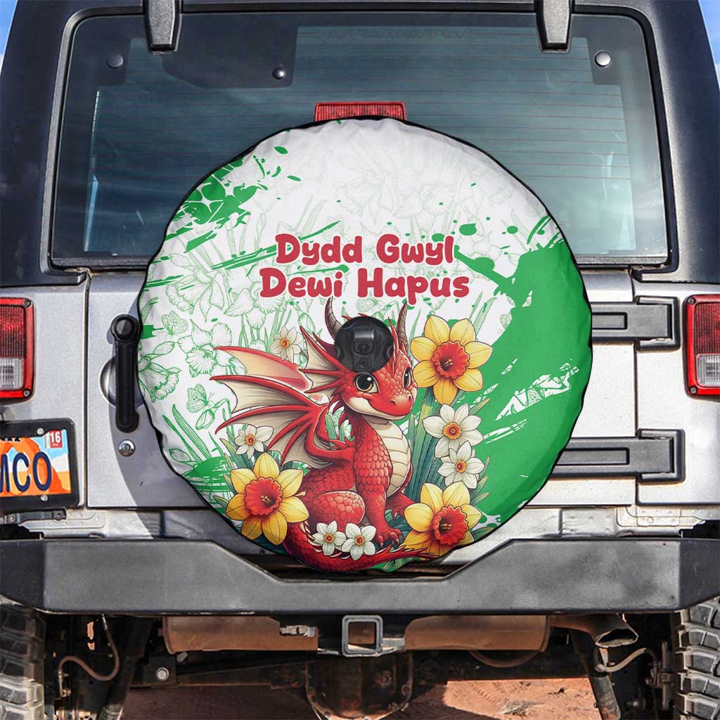 Wales Saint David’s Day Personalized Spare Tire Cover Funny Welsh Dragon Daffodil - Wonder Print Shop