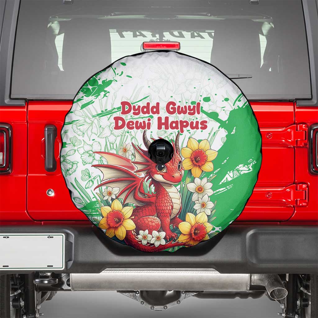 Wales Saint David’s Day Personalized Spare Tire Cover Funny Welsh Dragon Daffodil - Wonder Print Shop