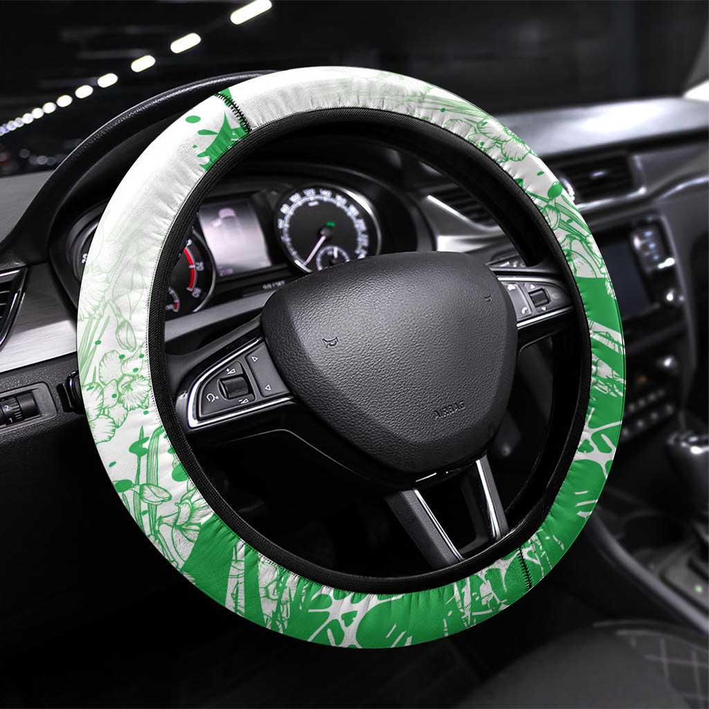 Wales Saint David’s Day Steering Wheel Cover Funny Welsh Dragon Daffodil - Wonder Print Shop