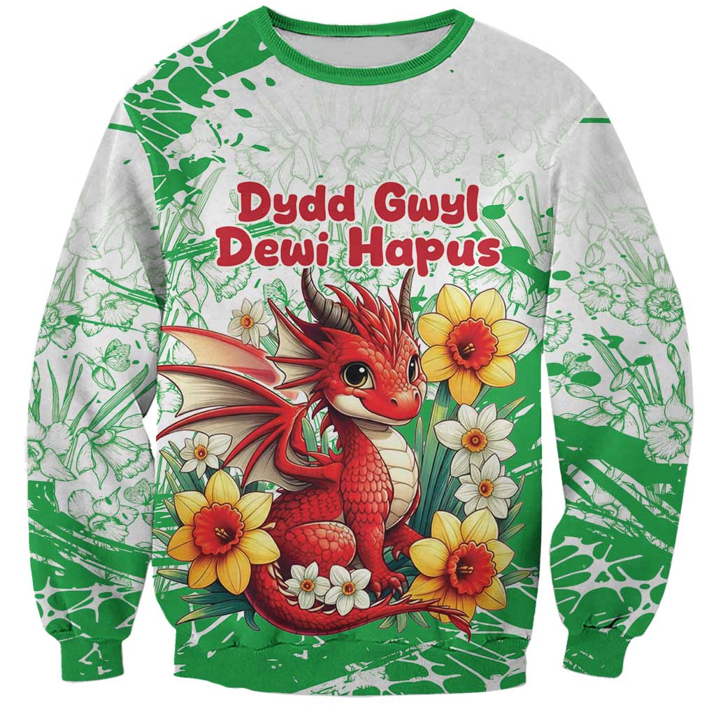 Wales Saint David’s Day Personalized Sweatshirt Funny Welsh Dragon Daffodil - Wonder Print Shop