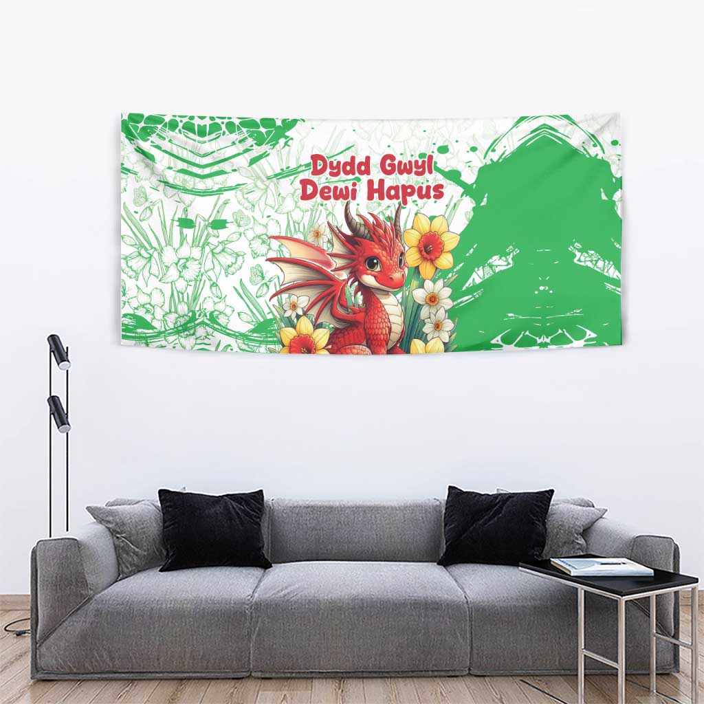 Wales Saint David’s Day Personalized Tapestry Funny Welsh Dragon Daffodil - Wonder Print Shop