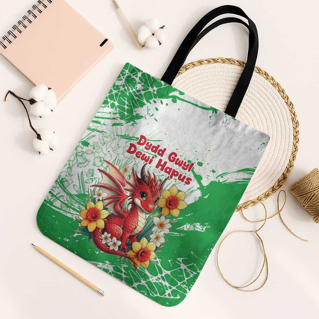 Wales Saint David’s Day Personalized Tote Bag Funny Welsh Dragon Daffodil - Wonder Print Shop
