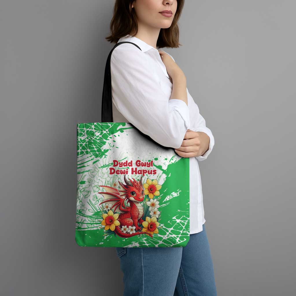 Wales Saint David’s Day Personalized Tote Bag Funny Welsh Dragon Daffodil - Wonder Print Shop