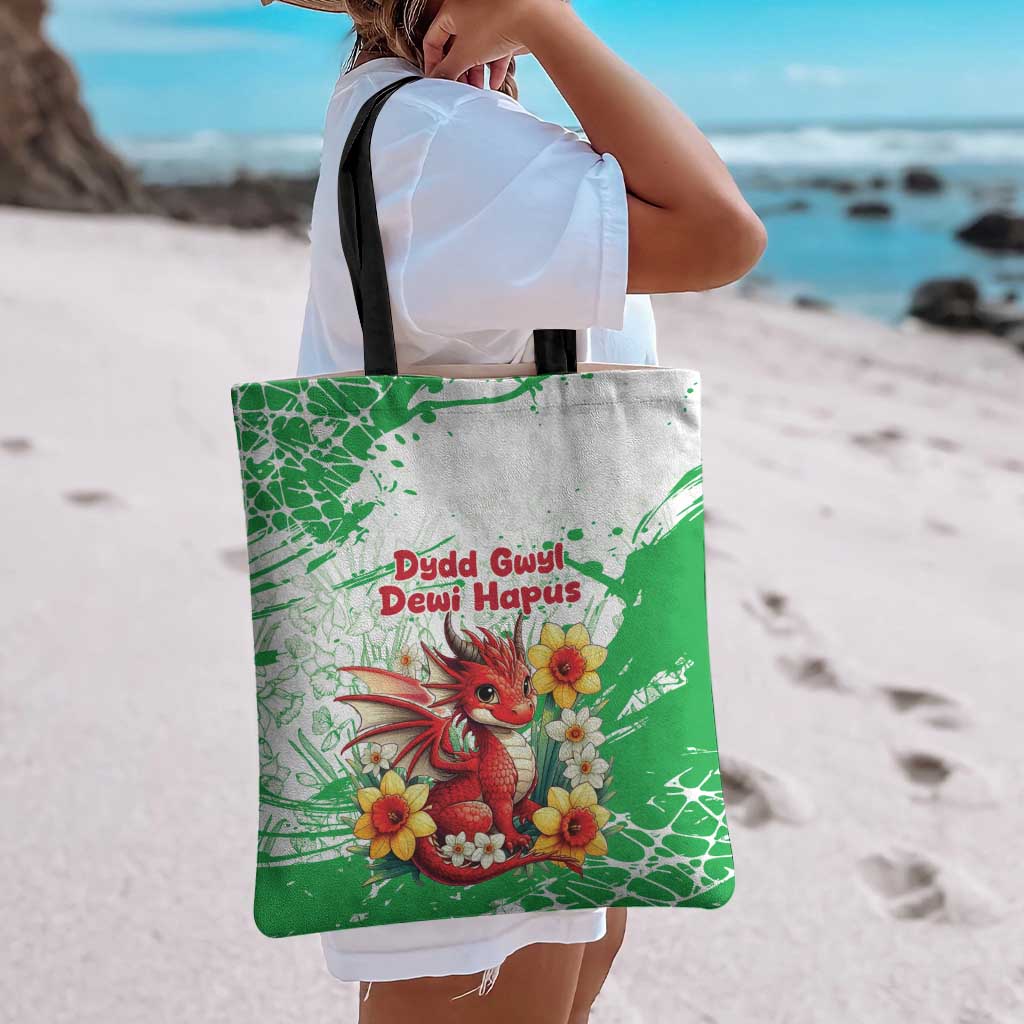 Wales Saint David’s Day Personalized Tote Bag Funny Welsh Dragon Daffodil - Wonder Print Shop