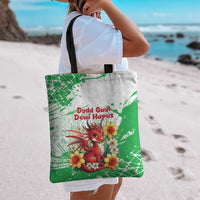 Wales Saint David’s Day Personalized Tote Bag Funny Welsh Dragon Daffodil - Wonder Print Shop