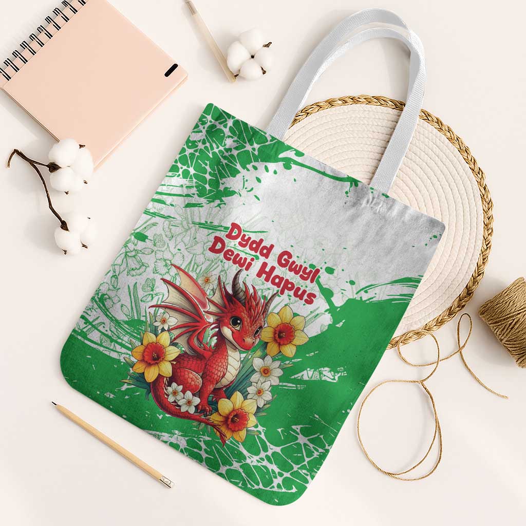 Wales Saint David’s Day Personalized Tote Bag Funny Welsh Dragon Daffodil - Wonder Print Shop
