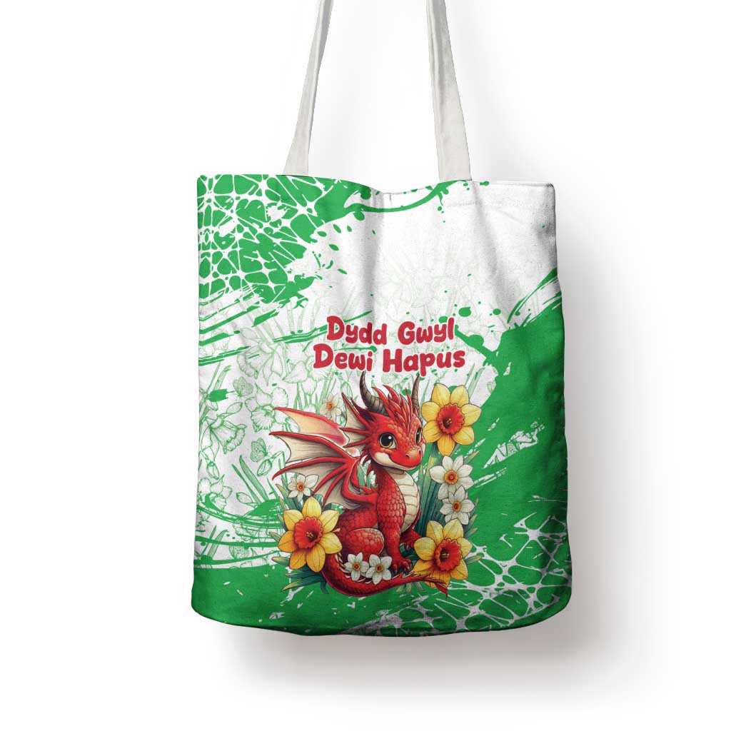 Wales Saint David’s Day Personalized Tote Bag Funny Welsh Dragon Daffodil - Wonder Print Shop