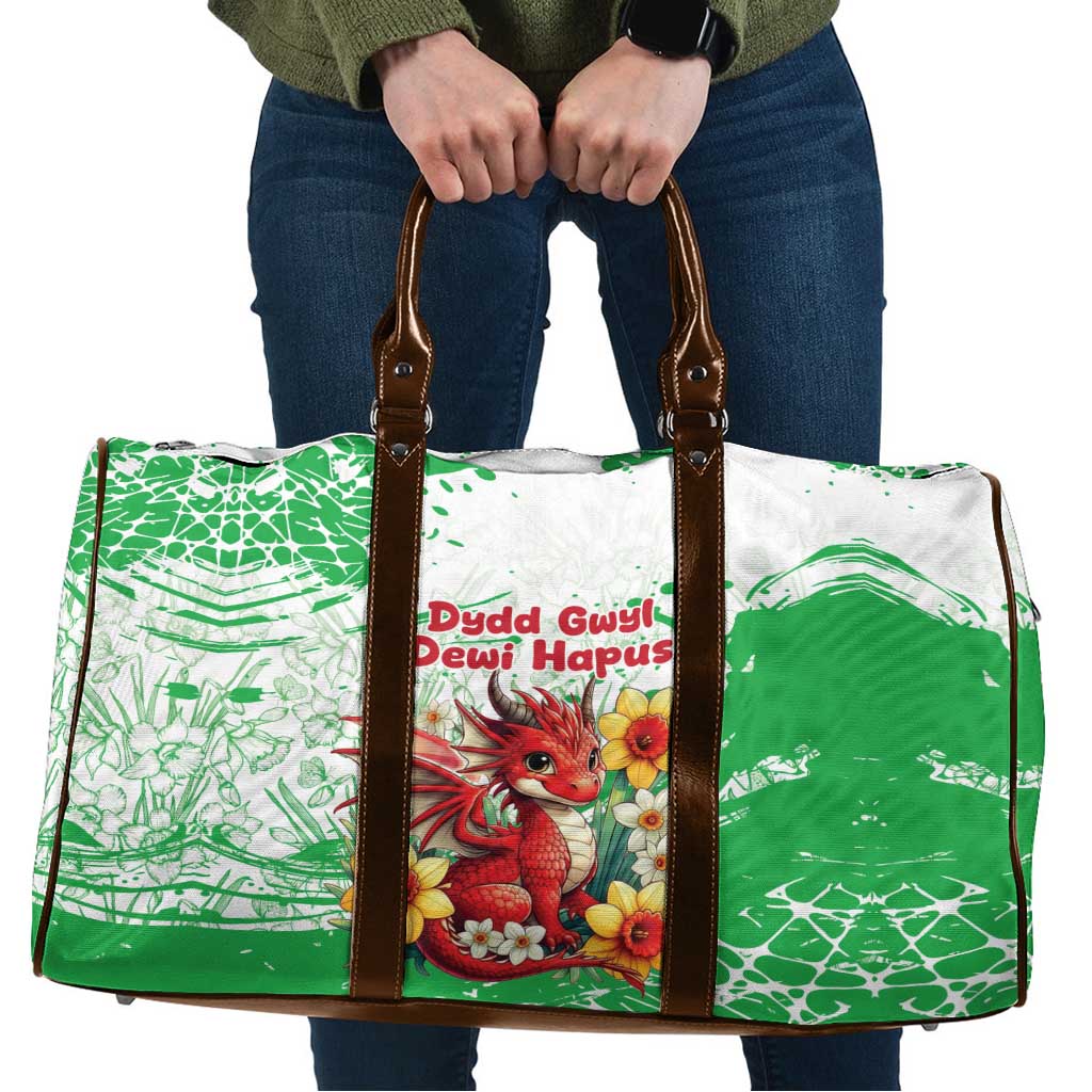 Wales Saint David’s Day Personalized Travel Bag Funny Welsh Dragon Daffodil - Wonder Print Shop