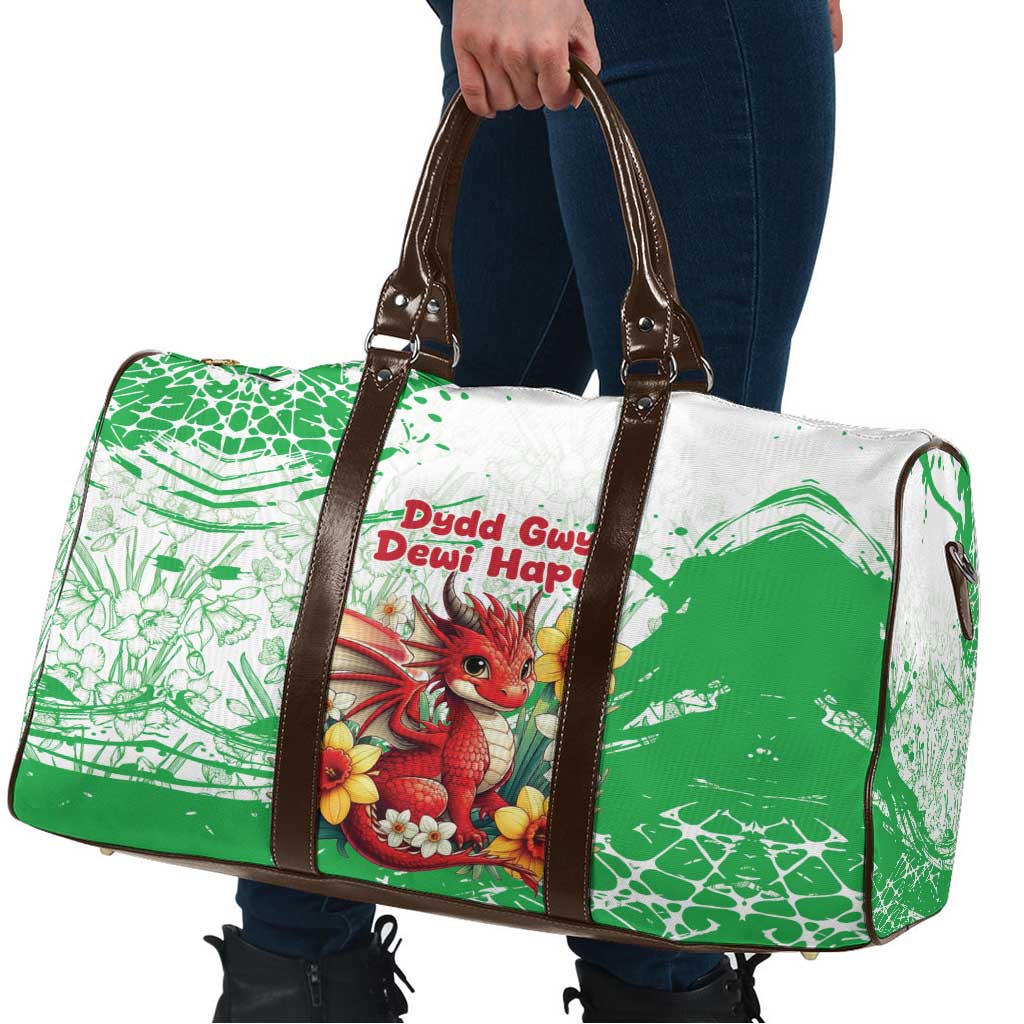 Wales Saint David’s Day Personalized Travel Bag Funny Welsh Dragon Daffodil - Wonder Print Shop