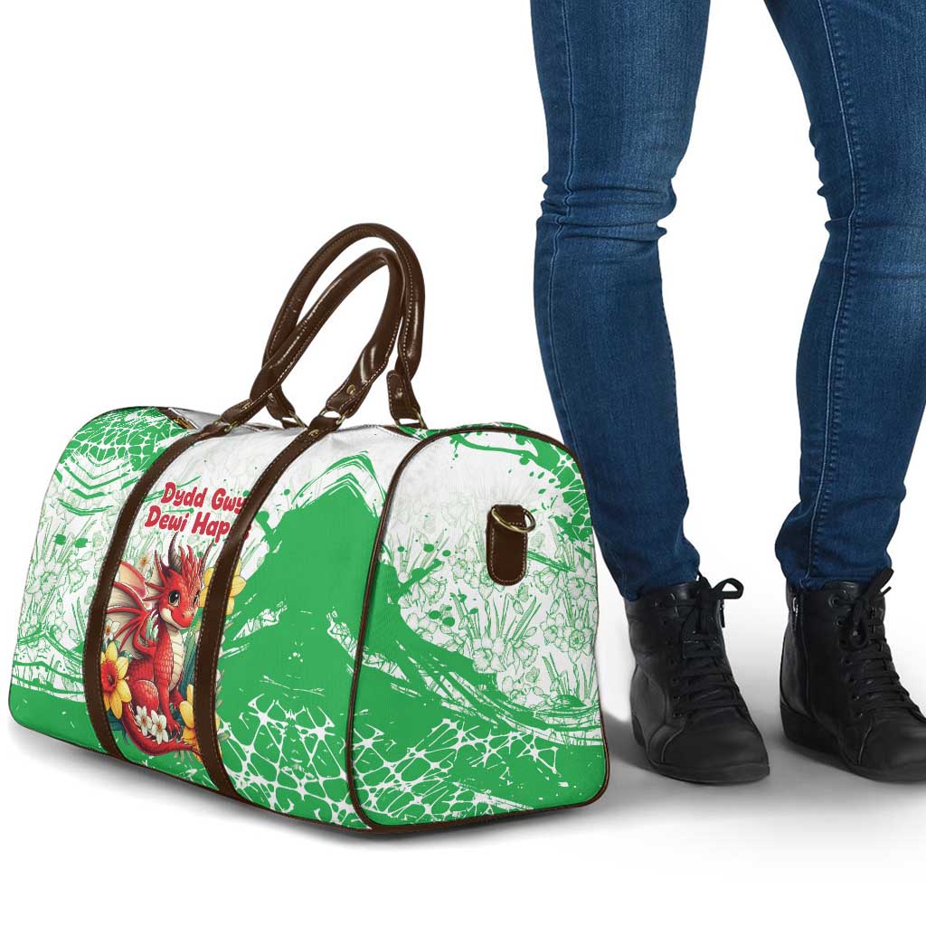 Wales Saint David’s Day Personalized Travel Bag Funny Welsh Dragon Daffodil - Wonder Print Shop