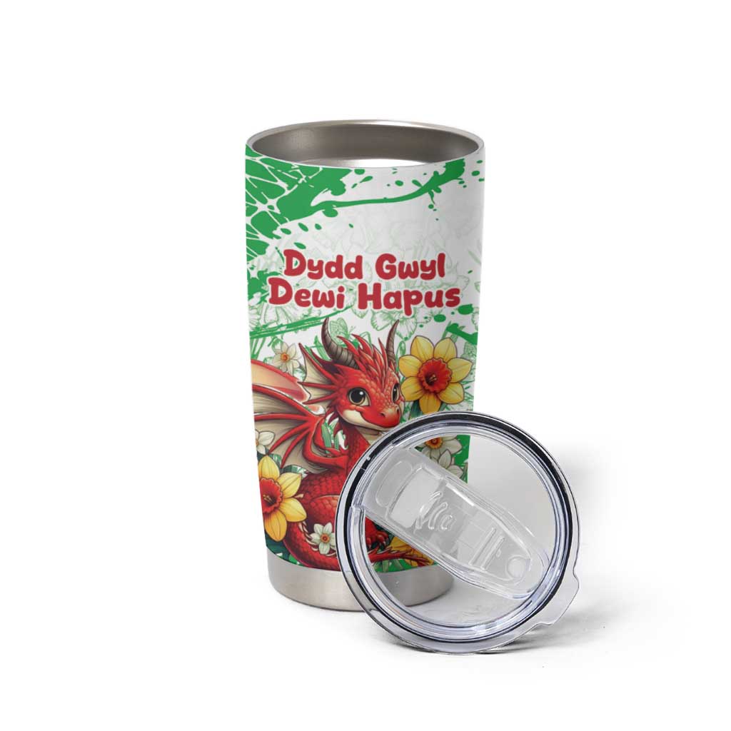 Wales Saint David’s Day Personalized Tumbler Cup Funny Welsh Dragon Daffodil - Wonder Print Shop