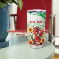 Wales Saint David’s Day Personalized Tumbler Cup Funny Welsh Dragon Daffodil - Wonder Print Shop