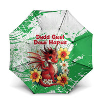 Wales Saint David’s Day Personalized Umbrella Funny Welsh Dragon Daffodil - Wonder Print Shop