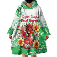 Wales Saint David’s Day Personalized Wearable Blanket Hoodie Funny Welsh Dragon Daffodil - Wonder Print Shop