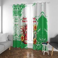 Wales Saint David’s Day Personalized Window Curtain Funny Welsh Dragon Daffodil - Wonder Print Shop