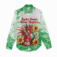 Wales Saint David’s Day Personalized Women Casual Shirt Funny Welsh Dragon Daffodil - Wonder Print Shop