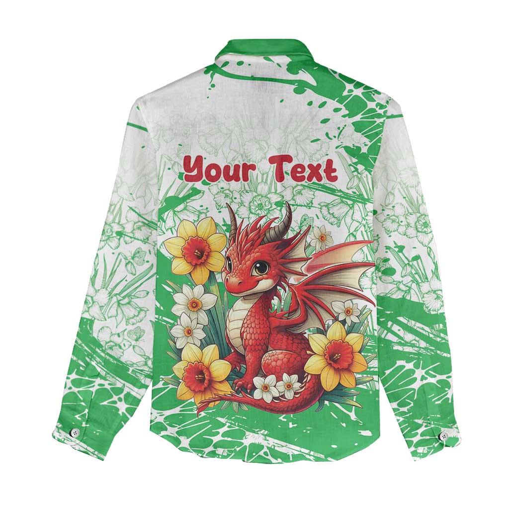 Wales Saint David’s Day Personalized Women Casual Shirt Funny Welsh Dragon Daffodil - Wonder Print Shop
