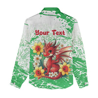 Wales Saint David’s Day Personalized Women Casual Shirt Funny Welsh Dragon Daffodil - Wonder Print Shop