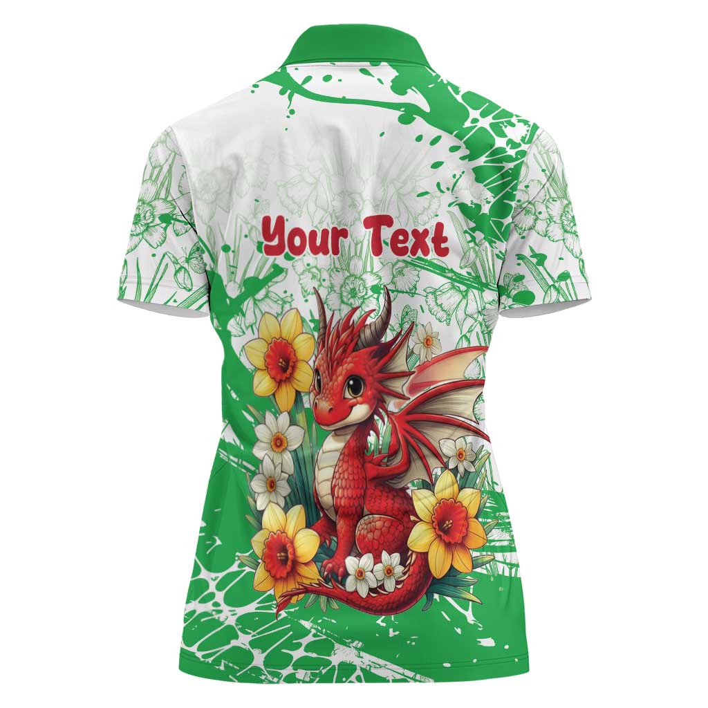 Wales Saint David’s Day Personalized Women Polo Shirt Funny Welsh Dragon Daffodil - Wonder Print Shop