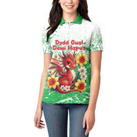 Wales Saint David’s Day Personalized Women Polo Shirt Funny Welsh Dragon Daffodil - Wonder Print Shop