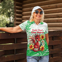 Wales Saint David’s Day Personalized Women Polo Shirt Funny Welsh Dragon Daffodil - Wonder Print Shop