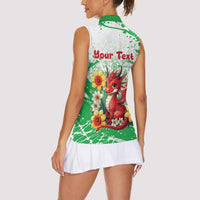 Wales Saint David’s Day Personalized Women Sleeveless Polo Shirt Funny Welsh Dragon Daffodil - Wonder Print Shop