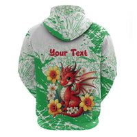 Wales Saint David’s Day Personalized Zip Hoodie Funny Welsh Dragon Daffodil - Wonder Print Shop