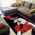 Personalized Poland Eagle Area Rug Rzeczpospolita Polska Poppy Flower