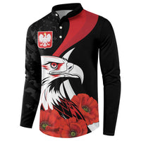 Personalized Poland Eagle Button Sweatshirt Rzeczpospolita Polska Poppy Flower