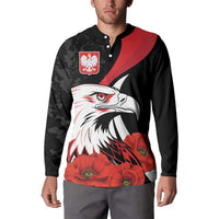 Personalized Poland Eagle Button Sweatshirt Rzeczpospolita Polska Poppy Flower