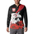 Personalized Poland Eagle Button Sweatshirt Rzeczpospolita Polska Poppy Flower