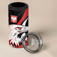Personalized Poland Eagle 4 in 1 Can Cooler Tumbler Rzeczpospolita Polska Poppy Flower
