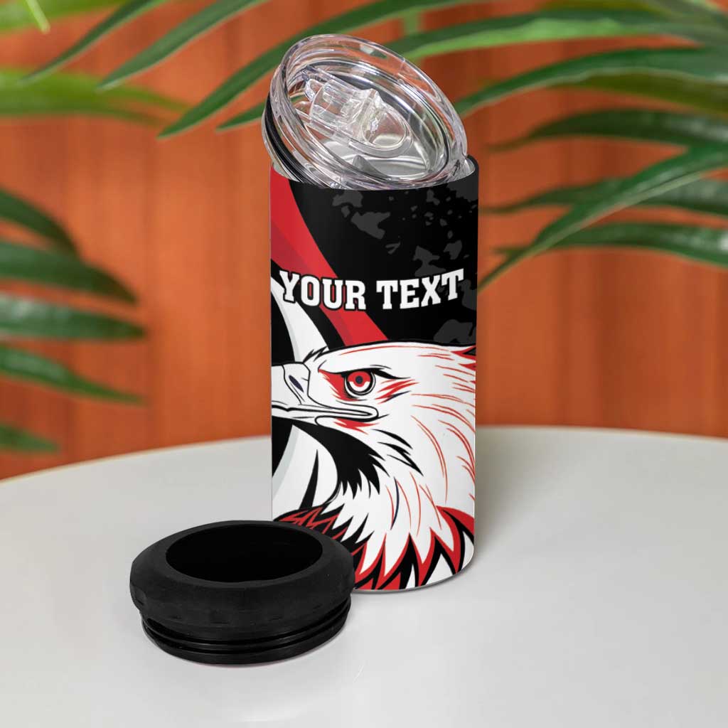 Personalized Poland Eagle 4 in 1 Can Cooler Tumbler Rzeczpospolita Polska Poppy Flower