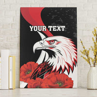 Personalized Poland Eagle Canvas Wall Art Rzeczpospolita Polska Poppy Flower
