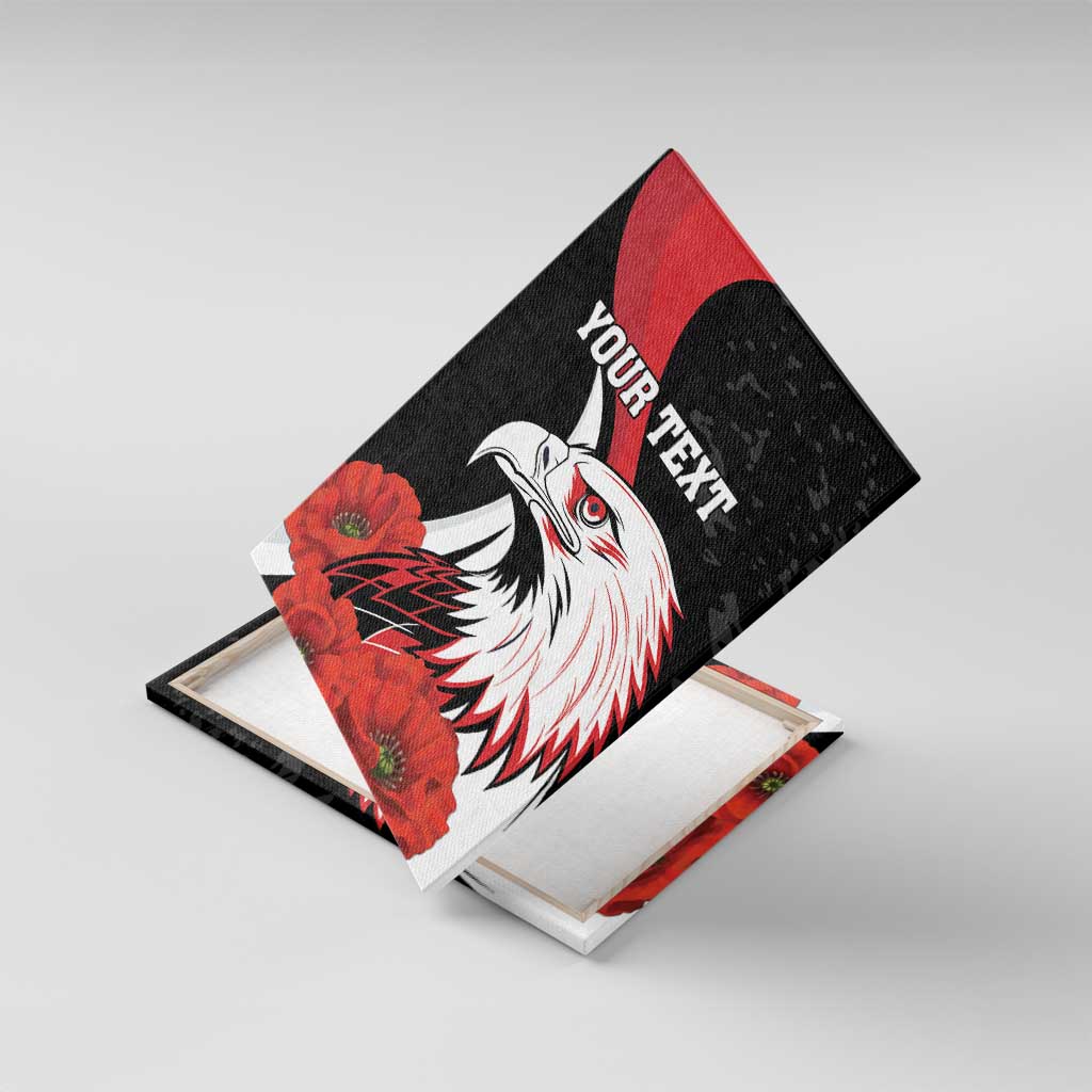 Personalized Poland Eagle Canvas Wall Art Rzeczpospolita Polska Poppy Flower