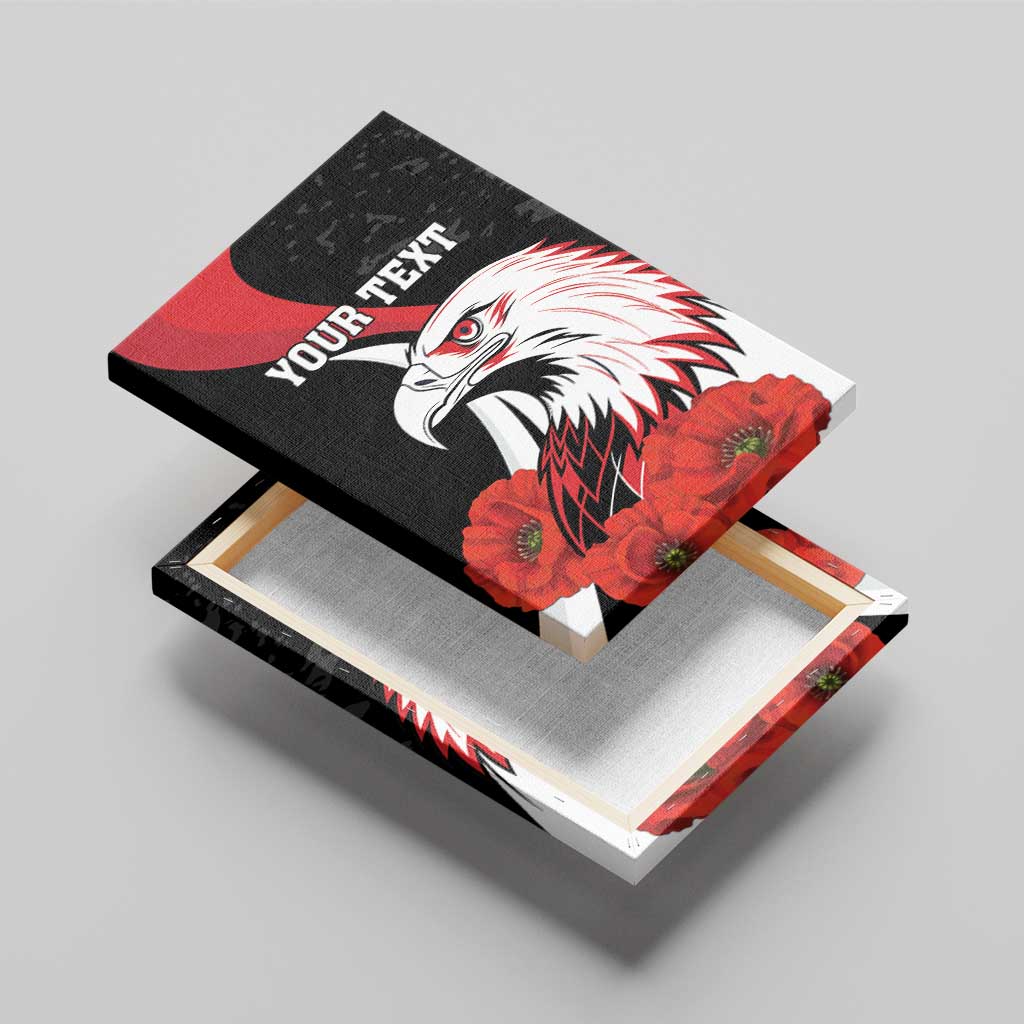 Personalized Poland Eagle Canvas Wall Art Rzeczpospolita Polska Poppy Flower